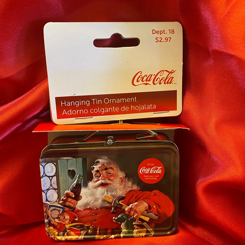 Four/set 2007 Coca-Cola Santa Hanging Ornament and Gift Card Holder. NWT. - Picture 2 of 9
